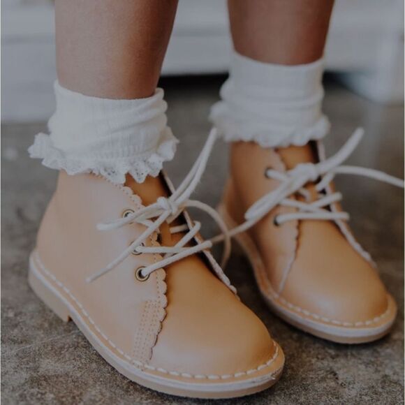 Tan Kids Boots - Picture 1 of 15